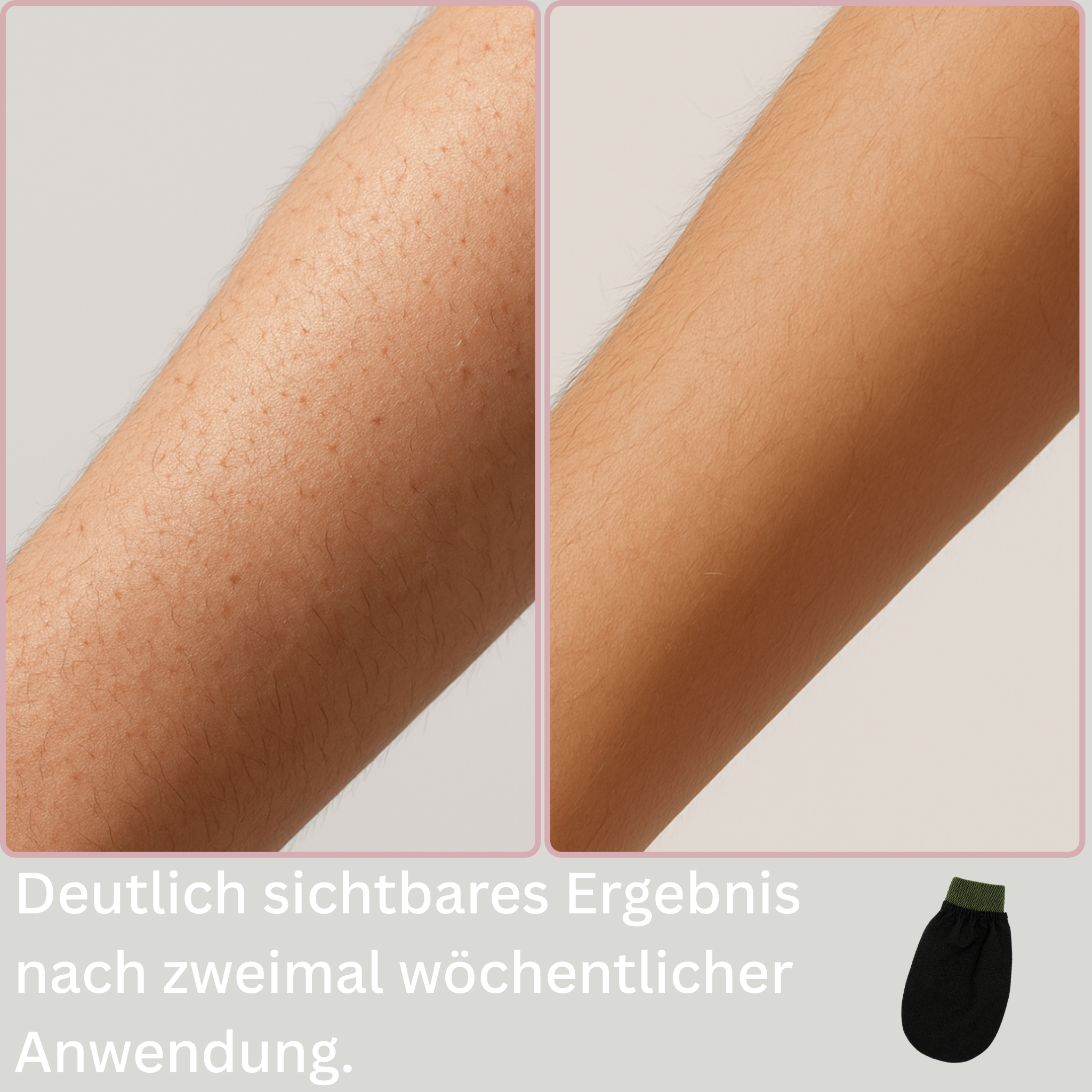 *NEU* Peelinghandschuh mit Gummibund Körper Schwarz