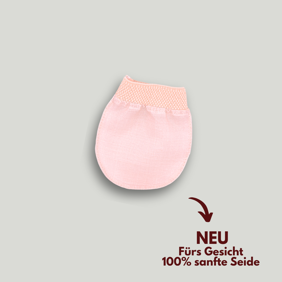 *NEU* Seiden Peelinghandschuh Gesicht & Dekolleté