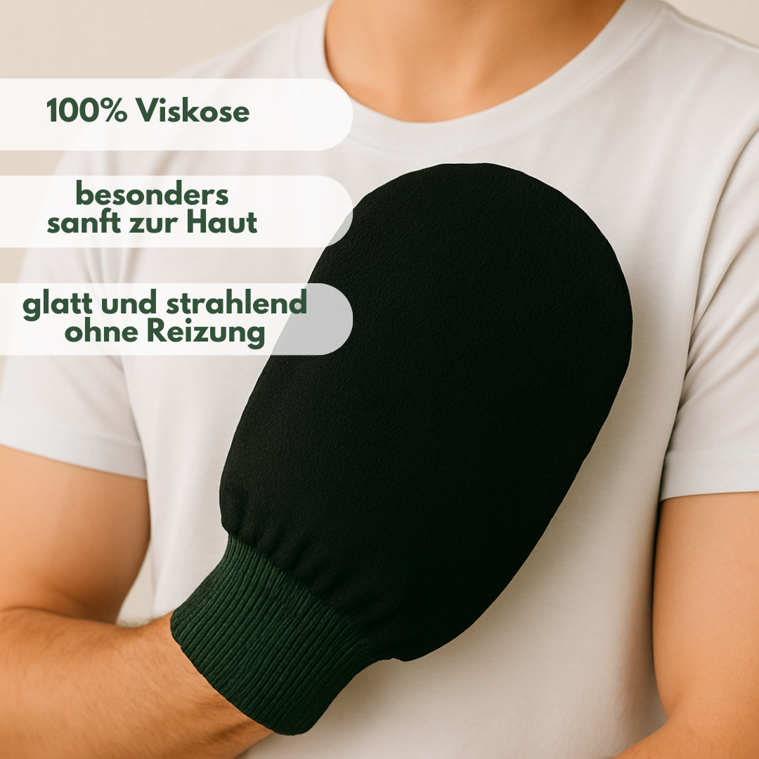 *NEU* Peelinghandschuh mit Gummibund Körper Schwarz