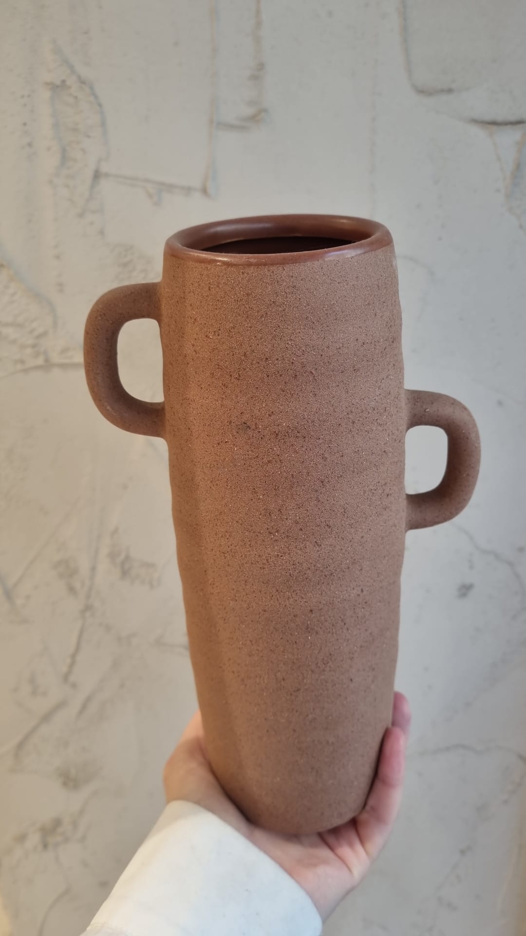 Terrakotta Vase rot groß