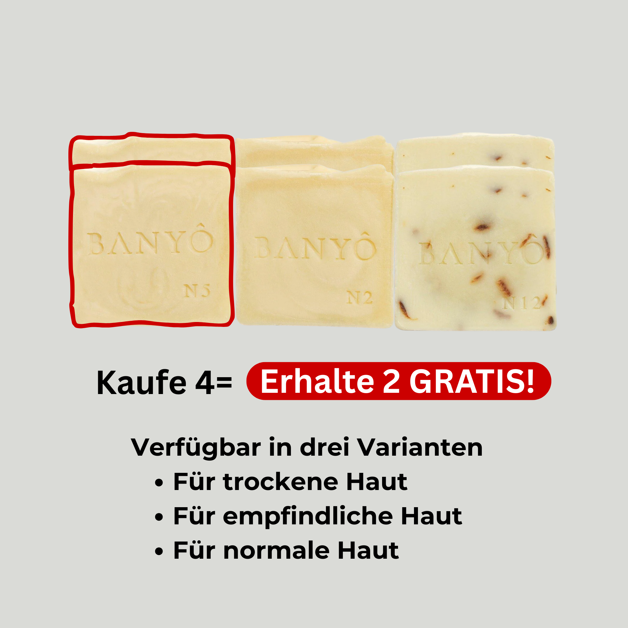 Kaufe 4 + 2 geschenkt!