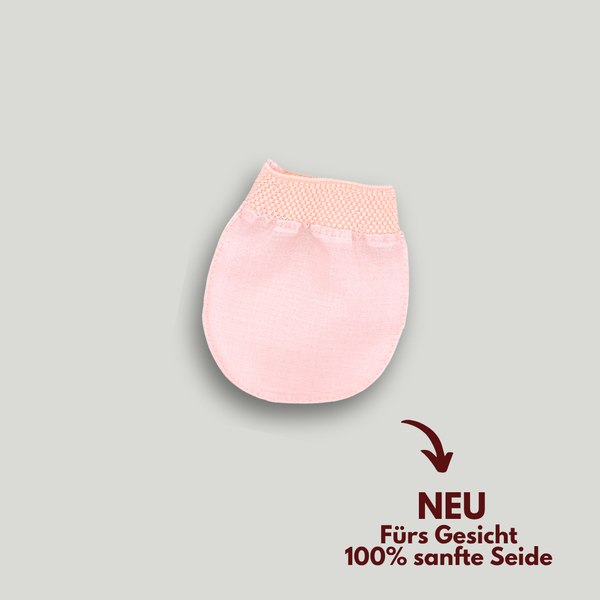 NEU* Seiden Peelinghandschuh Gesicht & Dekolleté
